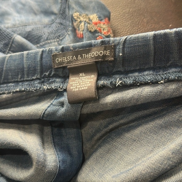 Chelsea & Theodore Blue Denim Pants - Picture 2 of 13